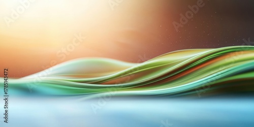 Abstract colorful waves with soft light and gradient background