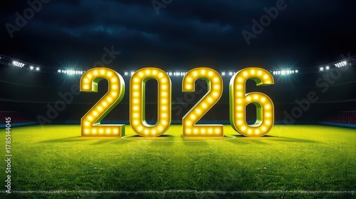 Golden numbers at the 2026 New Year's Stadium