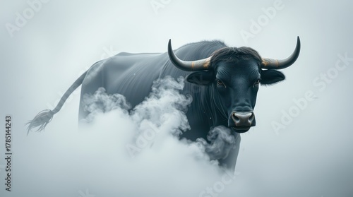 Zodiac horoscope Taurus smoke background 2026