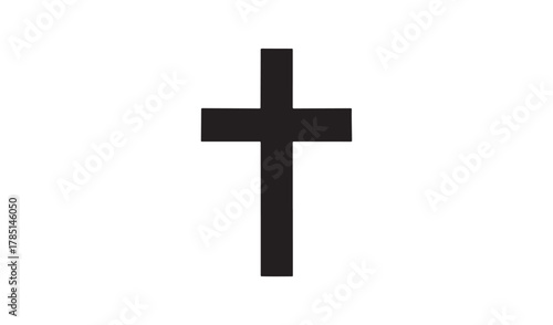 Simple black cross icon on white background