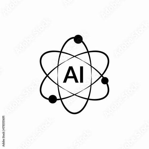 ai atom molecule icon sign vector