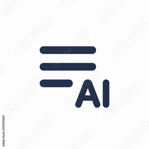 ai text generate icon sign vector