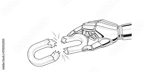 Supply Chain Resilience Broken Link Repair Line Art Vector