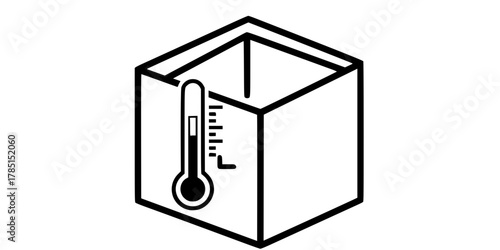 Cold Chain Logistics Temperature Gauge Flat Vector Icon