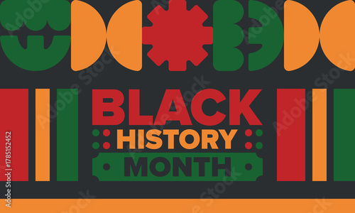 Black History Month. African American History. Celebrated annual. February and October. Poster, card, banner, background. Vector illustration