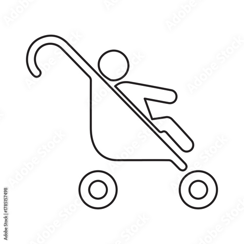 Baby stroller icon
