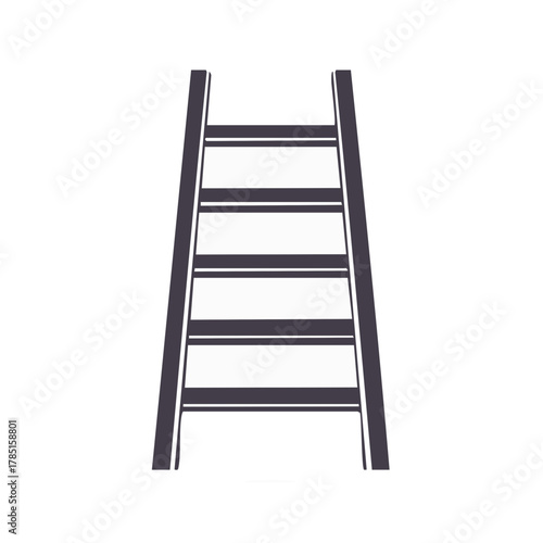 Dark gray ladder icon representing career growth ambition and reaching new heights construction and improvement symbol