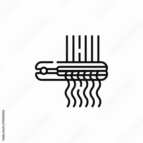 hair straightener icon sign vector