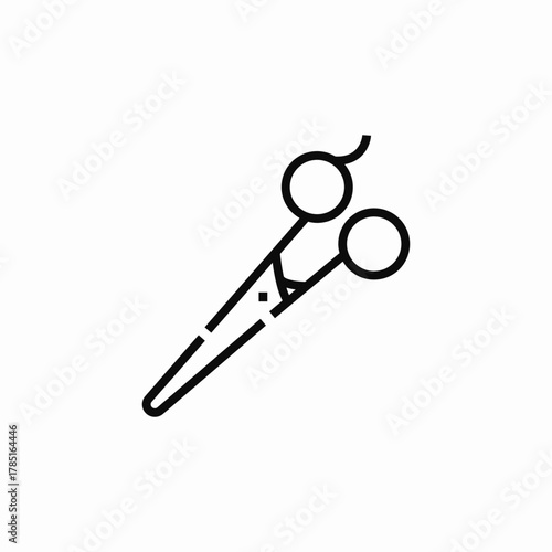 hairdresser scissors icon sign vector