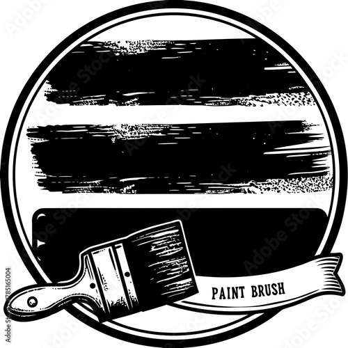 Black paint brush stamps. Vector grunge effect text boxes. Rough, stroke spray ink rectangles on paper. Distressed scratch background. Ink splatter frames on white. Paintbrush element banner bg