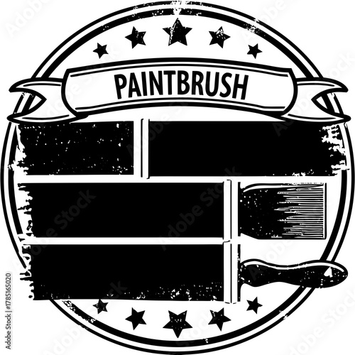 Black paint brush stamps. Vector grunge effect text boxes. Rough, stroke spray ink rectangles on paper. Distressed scratch background. Ink splatter frames on white. Paintbrush element banner bg