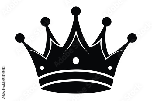 crown symbol vector icon silhouette