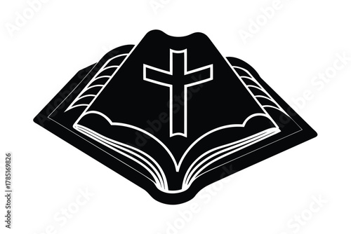 bible vector icon silhouette