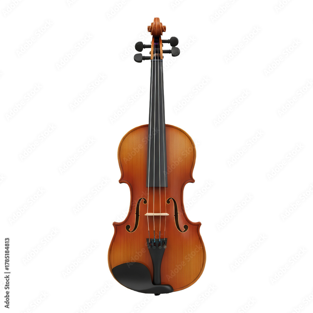 Fototapeta premium Antique Violin isolated, png 