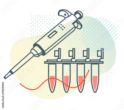 Micropipette - PCR Testing - Illustration