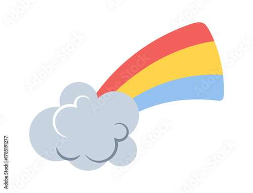 Half of colorful rainbow element