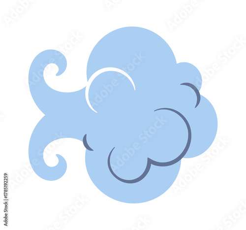 Windy weather condition cloud element
