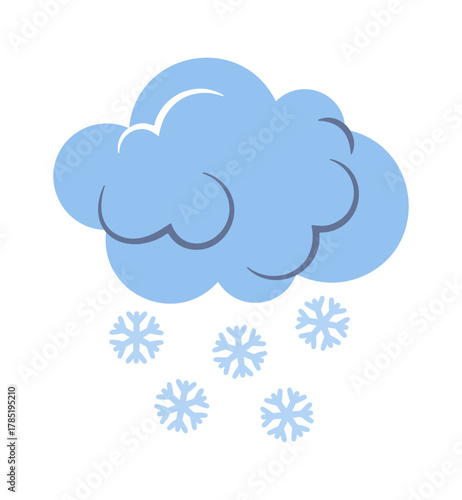 Snowy cloud weather condition element