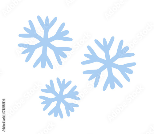 Falling snowflakes weather element design