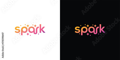 spark wordmark logo design template