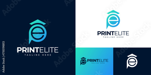 PE Letter Mark Logo – Modern and Minimal Monogram Design for Professional Branding and Corporate Identity