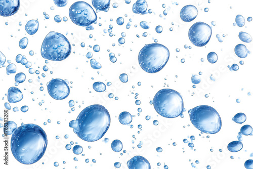 Wallpaper Mural Many translucent, light-blue bubbles against black background Torontodigital.ca