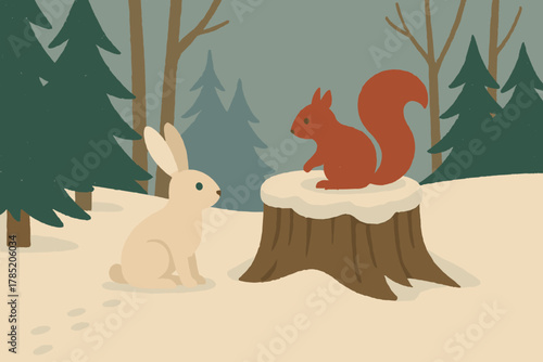 Tones no vector icon trailing companions covered textured cream marks winter forest