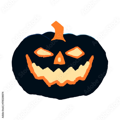 Grinning Black Jack O Lantern Graphic Design