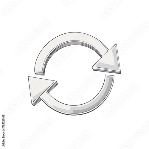 Circular Arrows Symbolizing Refresh and Repetition