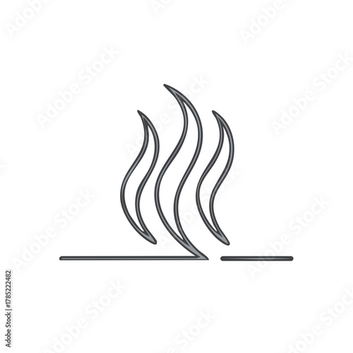 Simple stylized graphic of rising steam or heat waves
