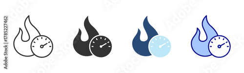 Calories Icon Set. Designed In Multi Style