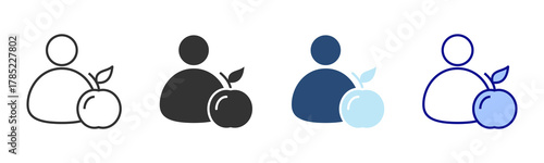 Nutritionist Icon Set. Designed In Multi Style