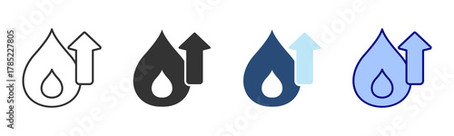 Cholesterol Icon Set. Designed In Multi Style