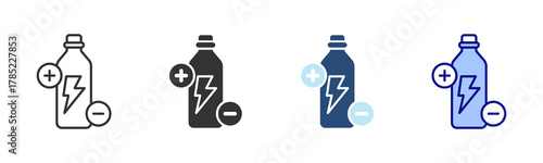 Electrolyte Icon Set. Designed In Multi Style