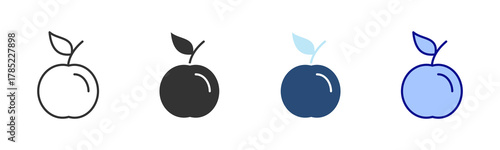 Apple Icon Set. Designed In Multi Style