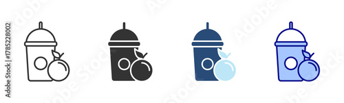 Smoothie Icon Set. Designed In Multi Style