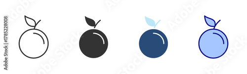 Orange Icon Set. Designed In Multi Style