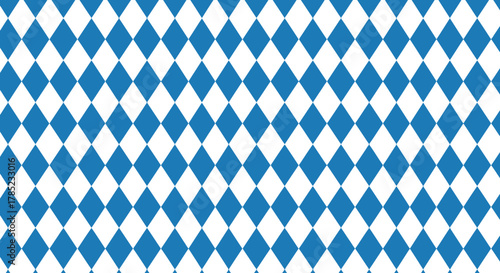 Bavarian flag pattern background with blue and white diamonds for oktoberfest