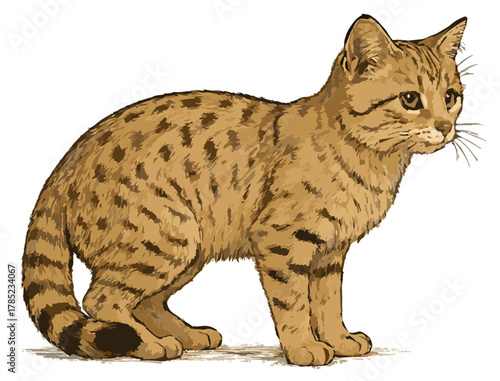 Felis margarita illustration art