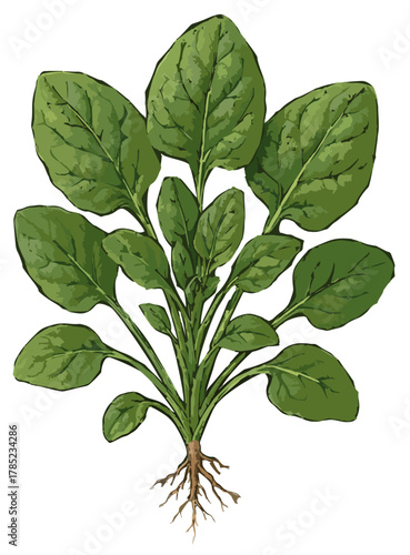 Spinacia oleracea illustration art