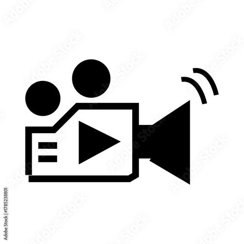 video recorder movie icon illustration vector