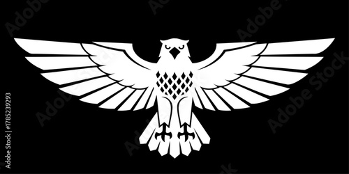 American eagle in soaring flight freedom symbol patriotic bird art illustration