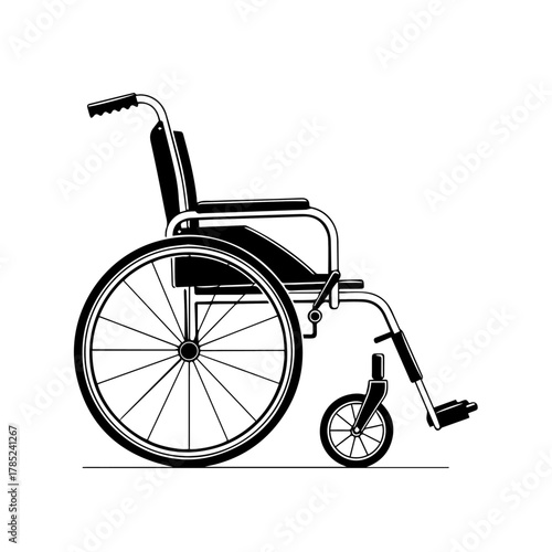 Wheelchair Graphic Illustration Mobility Aid for People with Disabilities