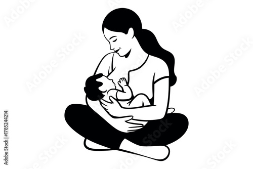 Line art illustration of chocolate bar popsicle wafer coffee cake leaf donut