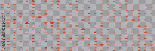 Vector paper hearts png. Heart shaped confetti png. Paper hearts on the surface. Valentine's Day, March 8, Mother's Day.