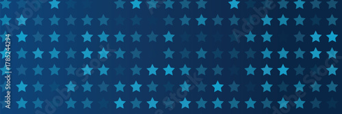 Star pattern on blue gradient background template. America 4th of July Memorial or Independence day theme wallpaper.
