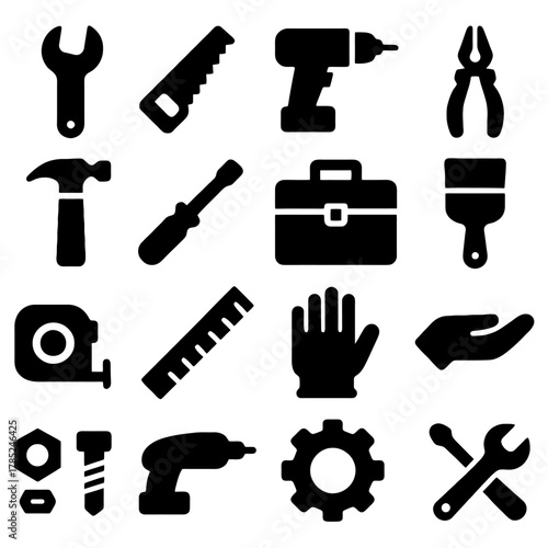 Craftsman's Toolbox: A concise collection of essential tools laid out, inviting admiration for their utility and precision, embodying the spirit of industry and the craftsmanship.