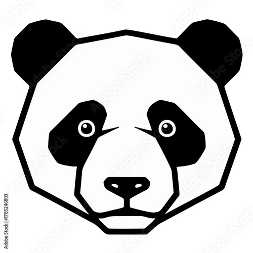 aesthetic logo of the cute panda symbolizing strength and grandeur