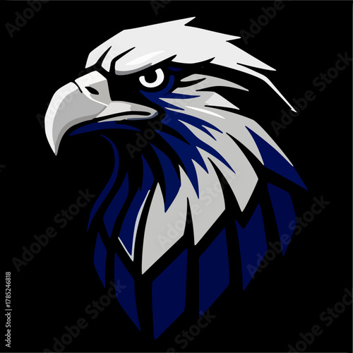 aesthetic logo of the eagle king with a crown symbolizing strength and grandeur