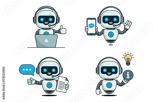 Robotic assistants provide customer service and innovative solutions to clients.